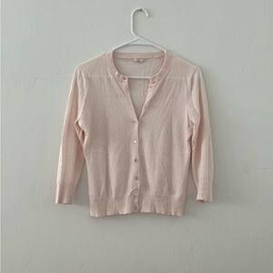 J. Crew Blush Pink Button-Up Cardigan